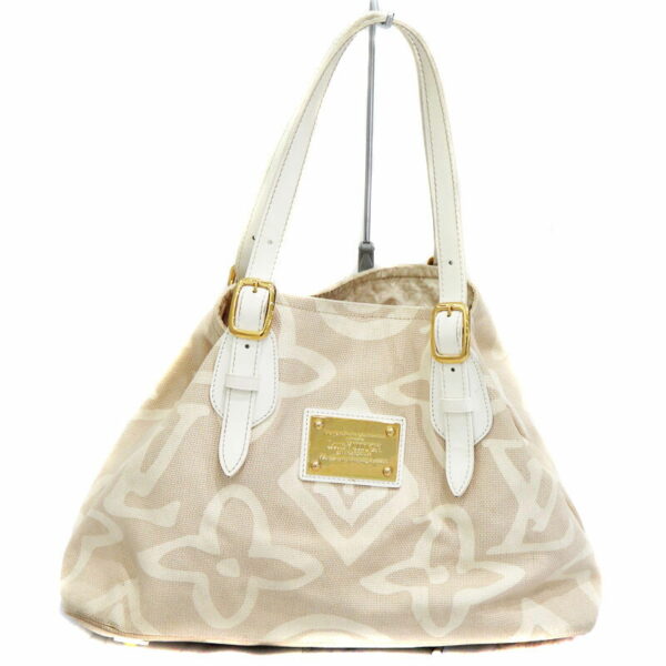 24 4224 1 Louis Vuitton Taisienne PM Tote Bag Cruise Line Canvas Beige