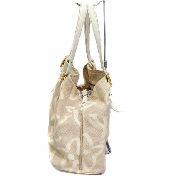 24 4224 3 Louis Vuitton Taisienne PM Tote Bag Cruise Line Canvas Beige