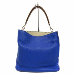 24 557501 Ferragamo Gancini One Shoulder Bag Blue Beige