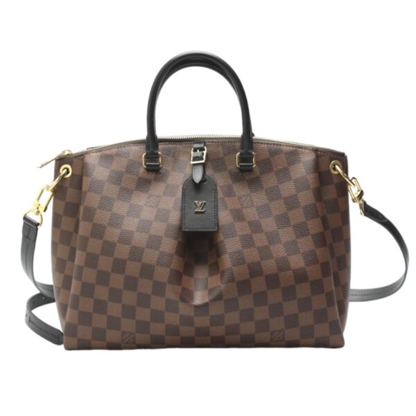 2401140003002 2 Louis Vuitton Odeon MM 2WAY Bag Damier Canvas Brown