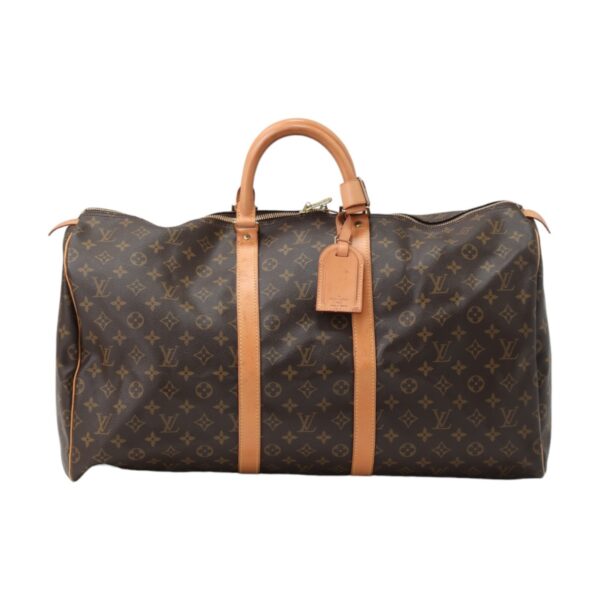 2401270002006 0 1 Louis Vuitton Keepall 55 Bag Monogram Canvas Brown