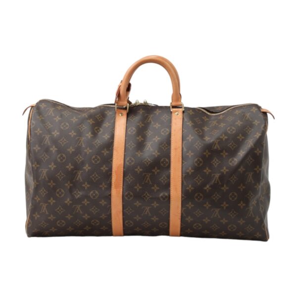 2401270002006 0 2 Louis Vuitton Keepall 55 Bag Monogram Canvas Brown