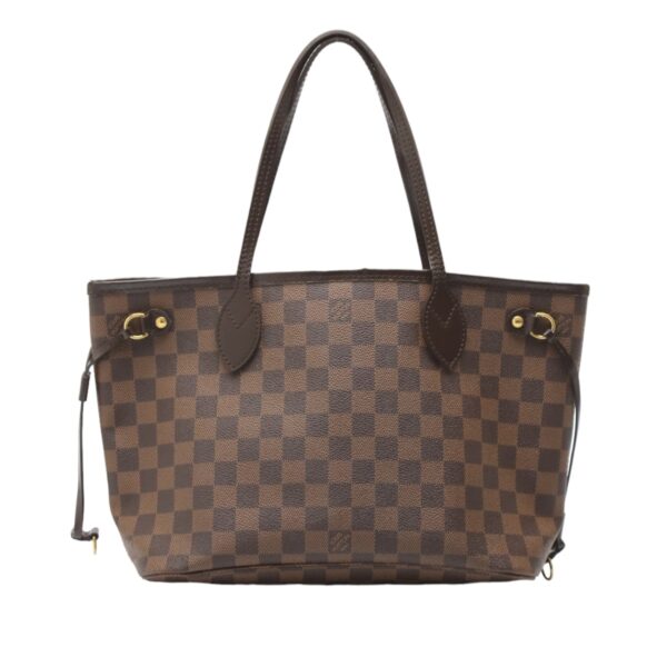 2401270002011 1 Louis Vuitton Neverfull PM Handbag Damier Canvas Brown