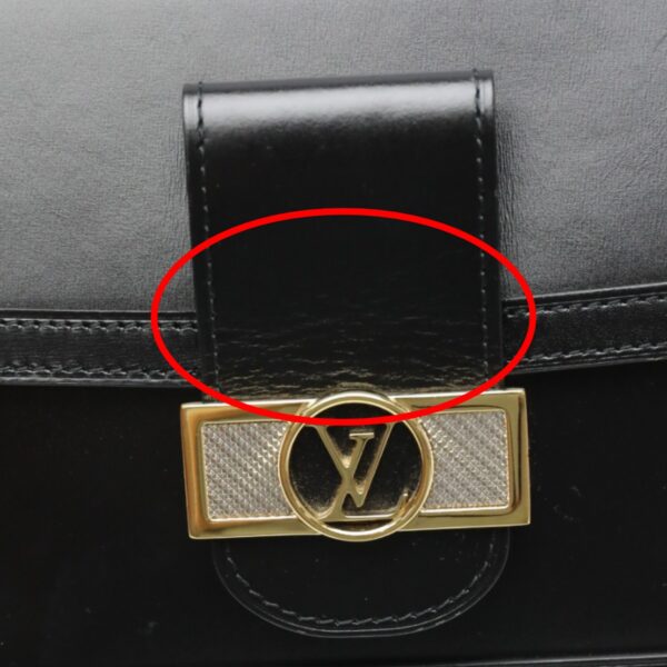 2402240002004 0 14 Louis Vuitton Dauphine MM Shoulder Bag Calf Leather Black