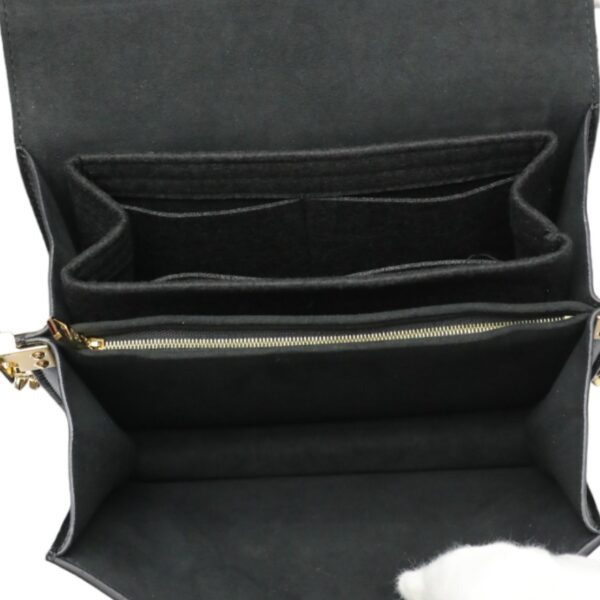 2402240002004 0 17 Louis Vuitton Dauphine MM Shoulder Bag Calf Leather Black