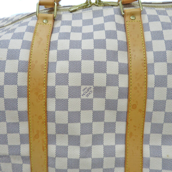 240235819 Louis Vuitton Keepall Bandouliere Bag Damier Azur