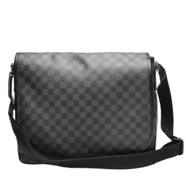 2403160002026 0 1 Louis Vuitton Daniel GM Shoulder Bag Damier Graphite Black