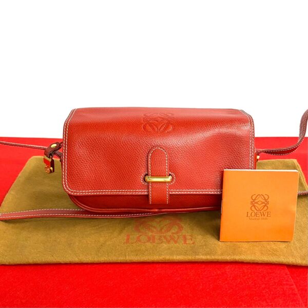 240511kmk784 4 1 Loewe Anagram Leather Mini Bag Red