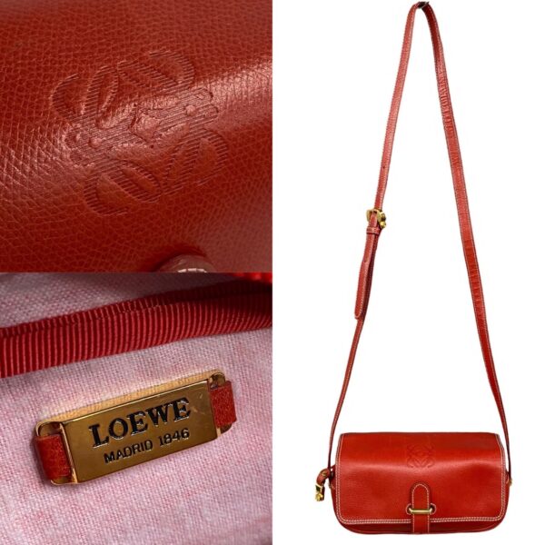 240511kmk784 4 4 Loewe Anagram Leather Mini Bag Red