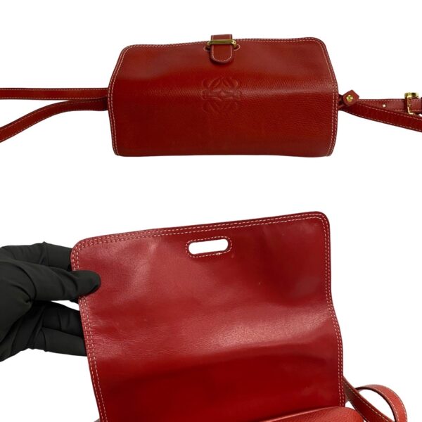 240511kmk784 4 9 Loewe Anagram Leather Mini Bag Red