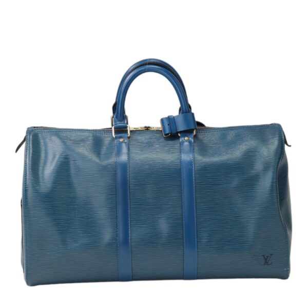 2405140058004 0 2 Louis Vuitton Keepall 45 Bag Epi Leather Blue