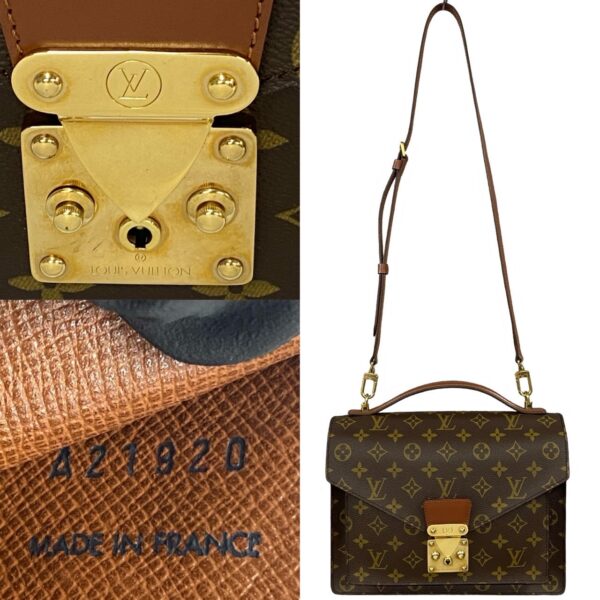 240601mna243 6 4 Louis Vuitton Monceau 2WAY Handbag Monogram Leather Brown