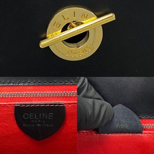 240625mna363 9 4 Celine Circle Leather Tote Bag Black