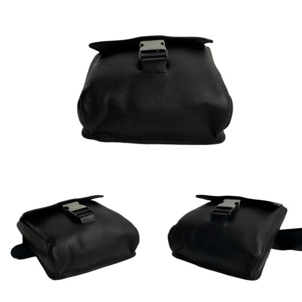 240625mna416 4 7 Prada Body Bag Waist Bag Leather Black