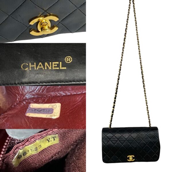 240629jpb129 5 4 Chanel Full Flap Matelasse Coco Mark Lambskin Chain Shoulder Bag Black