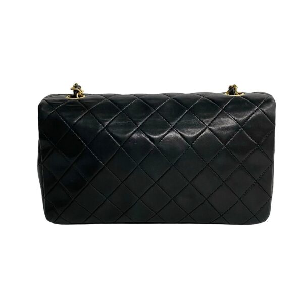 240629jpb129 5 5 Chanel Full Flap Matelasse Coco Mark Lambskin Chain Shoulder Bag Black