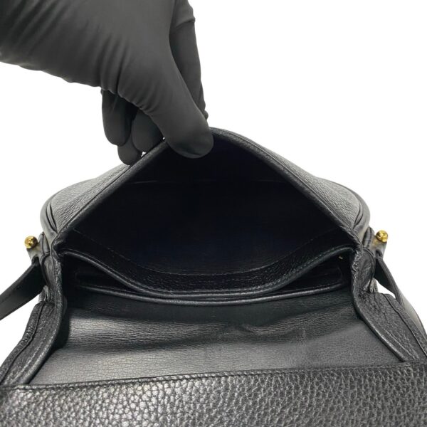 240629jpb386 2 10 Christian Dior Fittings Leather Shoulder Bag Black