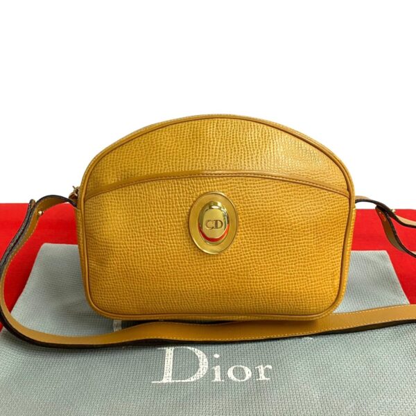 240629jpb399 8 1 Christian Dior CD Leather Shoulder Bag Brown Camel