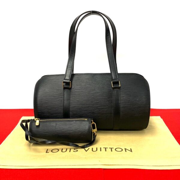 240630kma473 5 1 Louis Vuitton Soufflot Mini Bag Epi Leather Noir Black