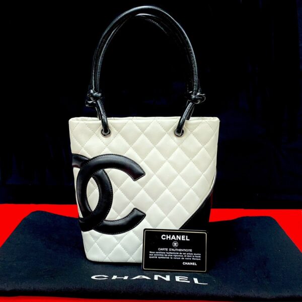 240630kma731 8 1 Chanel Cambon Small Coco Mark Leather Mini Tote Bag