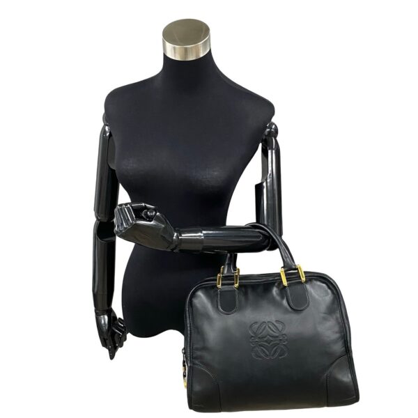 2406jpa127 6 3 Loewe Amazona Leather Mini Bag Black