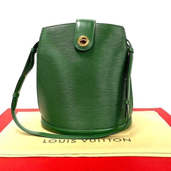 240702mnb260 9 1 Louis Vuitton Cluny Shoulder Bag Epi Leather Green