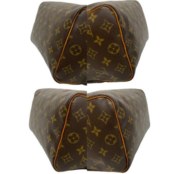 240702mnb46 7 8 Louis Vuitton Speedy 25 Mini Bag Monogram Leather Brown