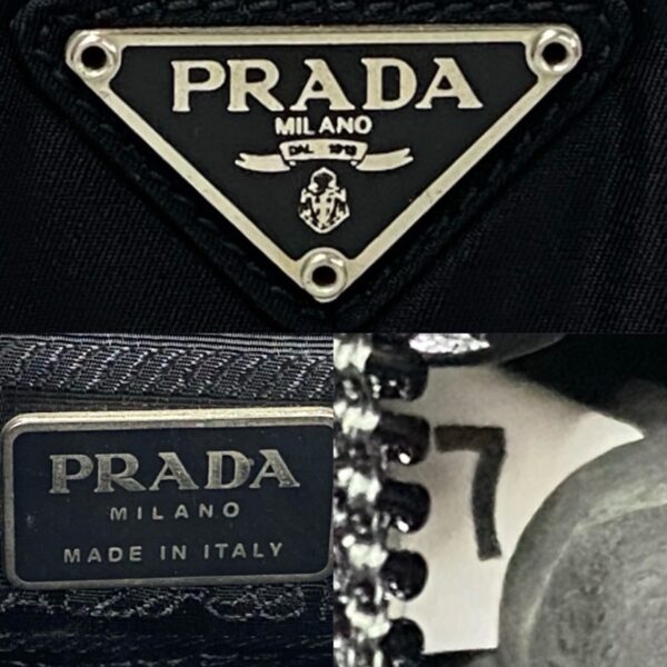 240718jpb115 1 4 Prada Triangle Shoulder Bag Nylon Black