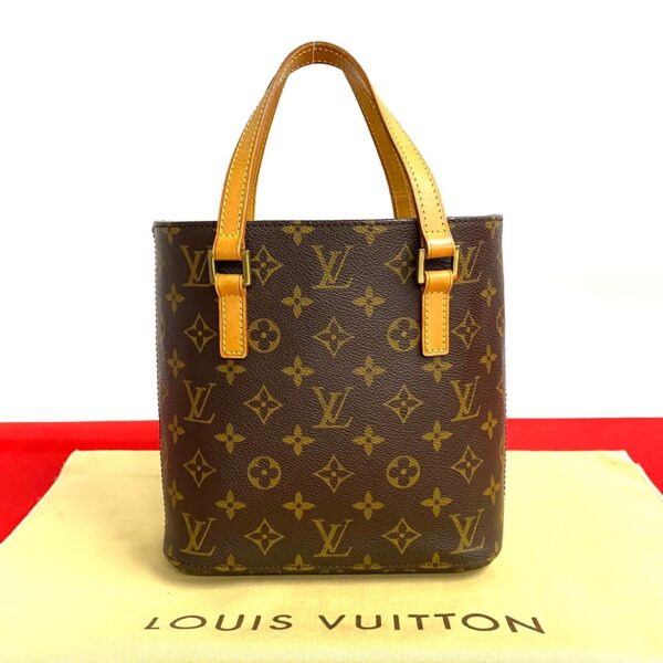 240718jpb140 4 1 Louis Vuitton Vavin PM Mini Tote Bag Monogram Leather Brown