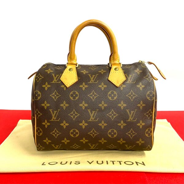 240718jpb155 2 1 Louis Vuitton Speedy 25 Mini Bag Monogram Leather Brown