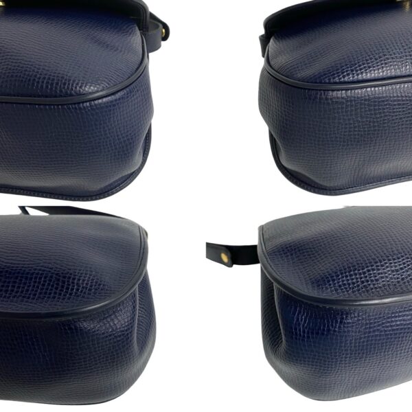 240718jpb339 8 7 Christian Dior CD Leather Shoulder Bag Navy