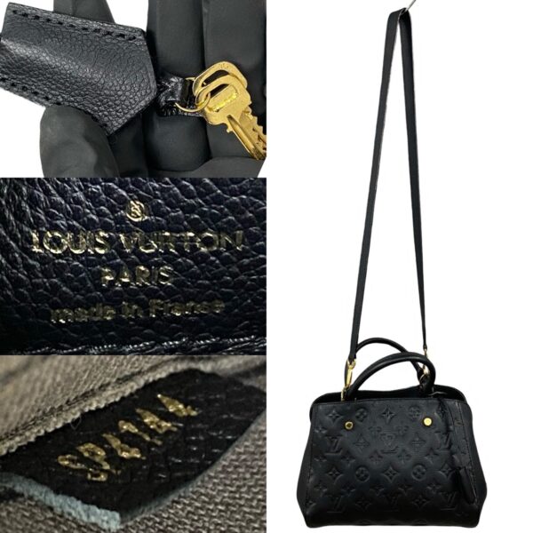 240718jpb414 8 4 Louis Vuitton Montaigne BB Shoulder Bag Empreinte Leather Black