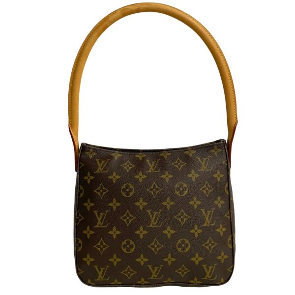 240718jpb544 4 5 Louis Vuitton Looping MM Handbag Monogram Leather Brown