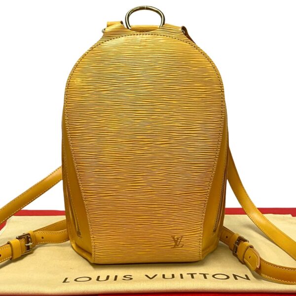 240727kmb486 5 1 Louis Vuitton Mabillon Rucksack Epi Leather Yellow