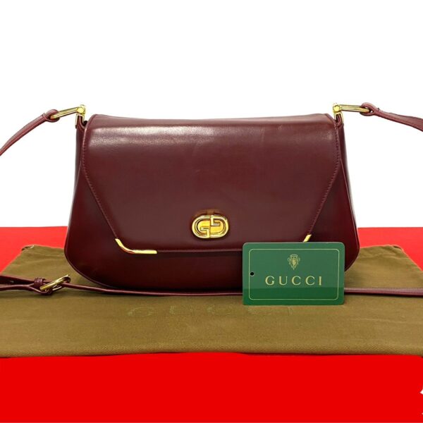 240727kmb808 7 1 Gucci Leather Shoulder Bag Pochette Wine Red Bordeaux