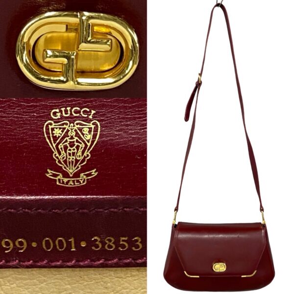 240727kmb808 7 4 Gucci Leather Shoulder Bag Pochette Wine Red Bordeaux