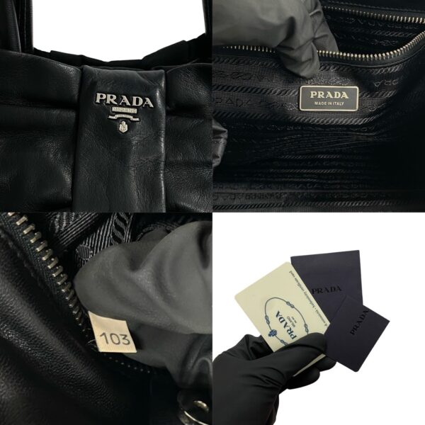 240801jpc203 4 4 Prada Mini Tote Bag Nylon Black