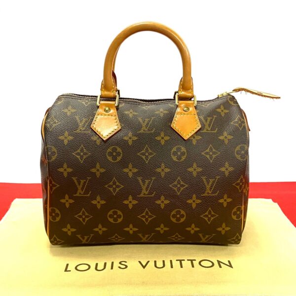 240801jpc37 2 1 Louis Vuitton Speedy 25 Mini Tote Bag Monogram Leather Brown