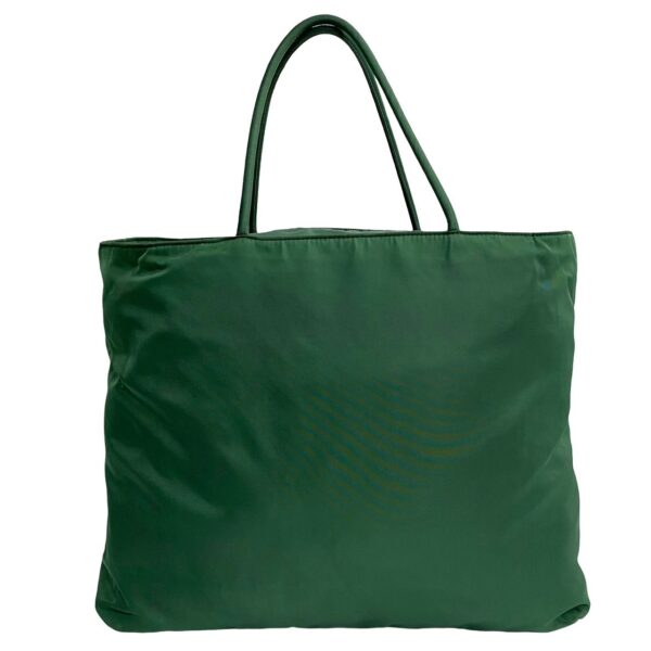 240801jpc53 6 5 Prada Triangle Tote Bag Nylon Green