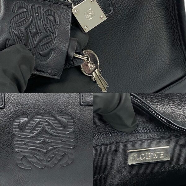 240801jpc90 8 4 Loewe Amazona 28 Anagram Leather Mini Bag Black