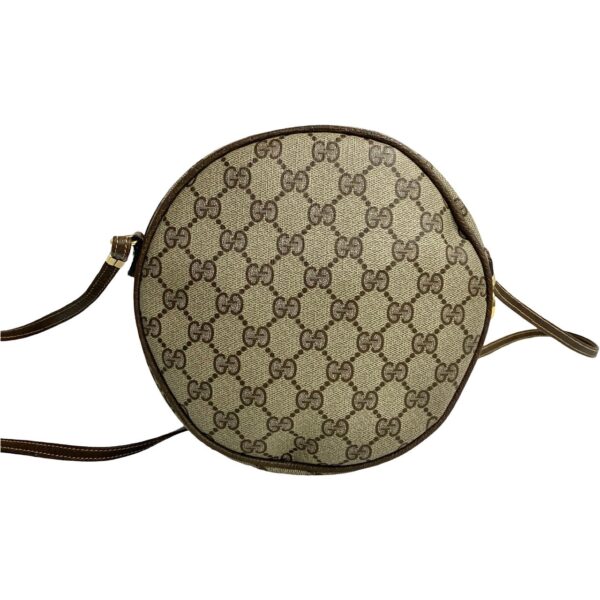 240801rvc 6706 5 Gucci GG Round Leather Mini Shoulder Bag Pochette Brown