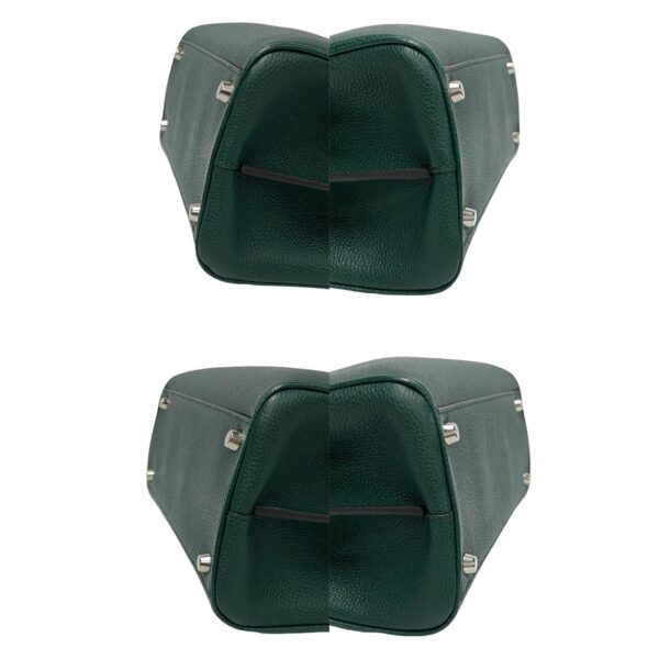 240808pgc17 6 8 Gucci Zumi Small Top Handle GG Leather 2way Handbag Shoulder Bag Green