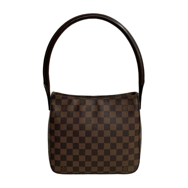 240817kmc427 7 5 Louis Vuitton Looping MM Shoulder Bag Damier Leather Brown