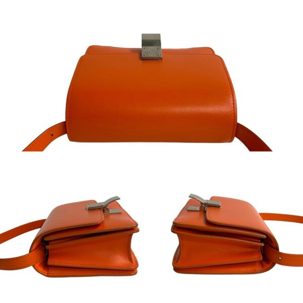 240819jpc133 2 6 Celine Classic Box Small Leather Shoulder Bag Pochette Orange