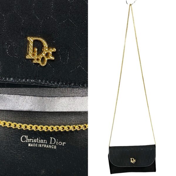 240819jpc491 10 4 Christian Dior Honeycomb Pattern Nylon Leather Chain Mini Shoulder Bag