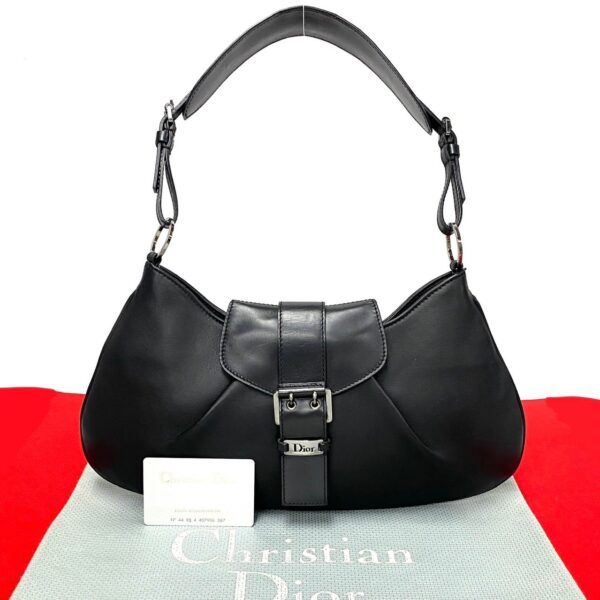 240822pgc60 7 1 Christian Dior Leather Shoulder Bag Black