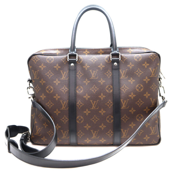 2443 1 Louis Vuitton PDV Business Bag Monogram Macassar Brown