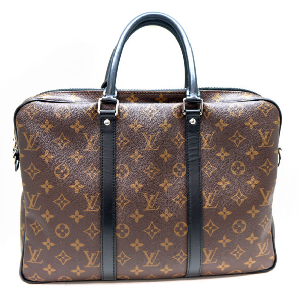 2443 2 Louis Vuitton PDV Business Bag Monogram Macassar Brown