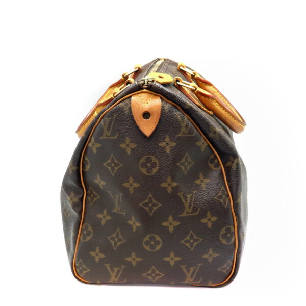 258 3 Louis Vuitton Speedy 30 Handbag Monogram Brown