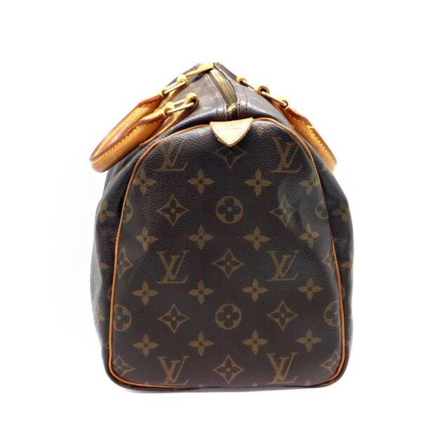 258 4 Louis Vuitton Speedy 30 Handbag Monogram Brown